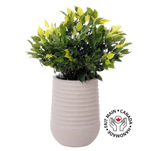 Outdoor Flower Arrangement in Grey Terrazzo Beige