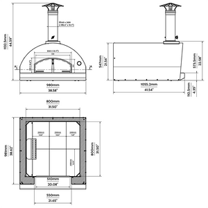 Fontana Pizza Oven The Marinara Countertop Wood Fired Oven