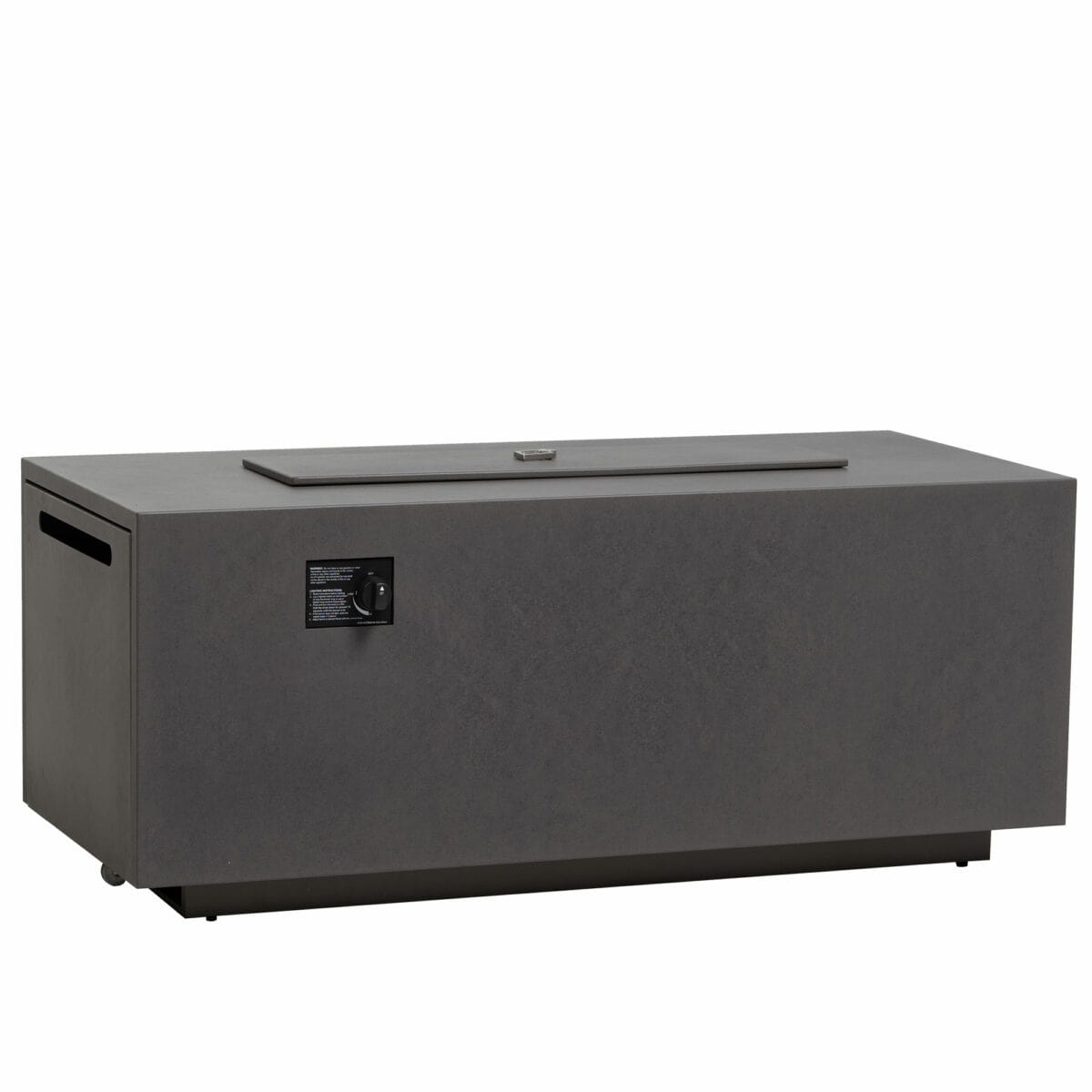Ratana Heaters & Fire Tables Fiamma 54" x 22.5" Rectangle Fire Pit w/Lid
