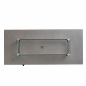 Ratana Heaters & Fire Tables Fiamma 54" x 24" x 22.5" Rectangle Fire Pit w/Lid