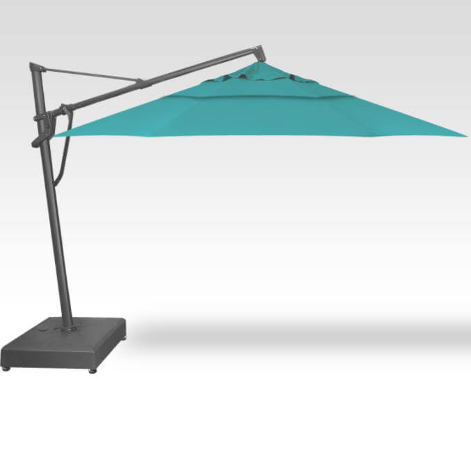 Treasure Garden Umbrellas 13' Octagon Cantilever Plus Aruba Fabric Black Frame