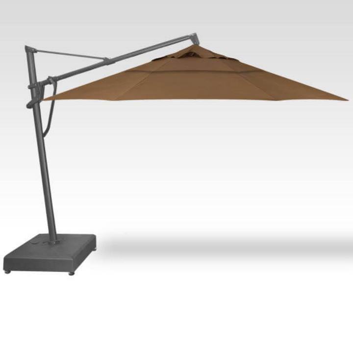 Treasure Garden Umbrellas Canvas Cocoa 13' Octagon Cantilever Plus