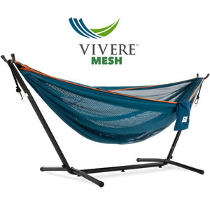 Vivere Hammocks Blue/Orange Mesh Hammock Combo - (9ft)