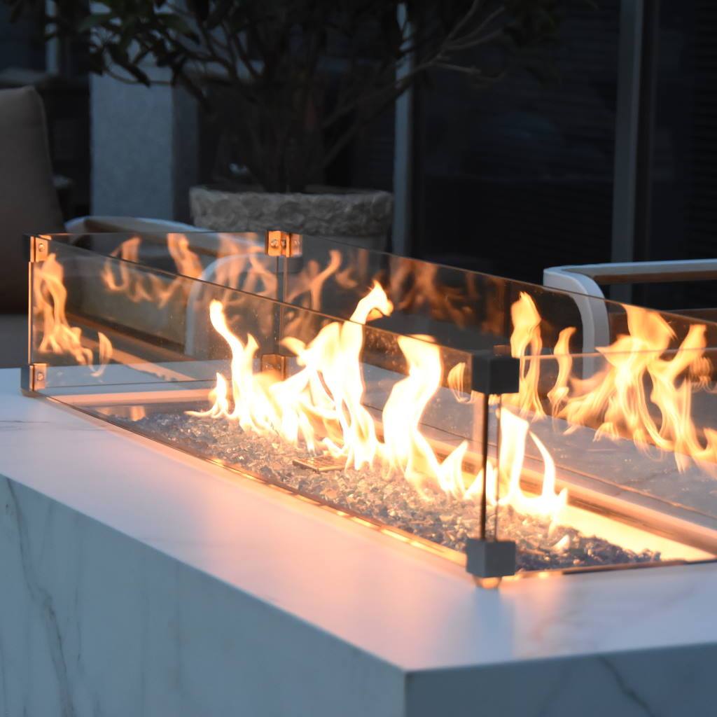 Nexusmart Heaters & Fire Tables Elementi - Carrara Porcelain Fire Table - NG